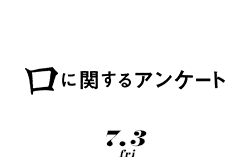 口に関するアンケート（7月3日公開）